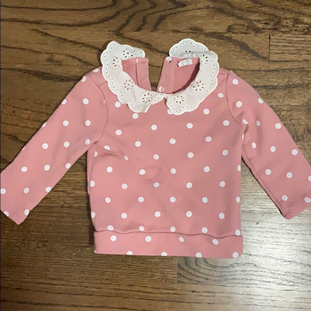 Baby Gap scalloped lace collar sweater